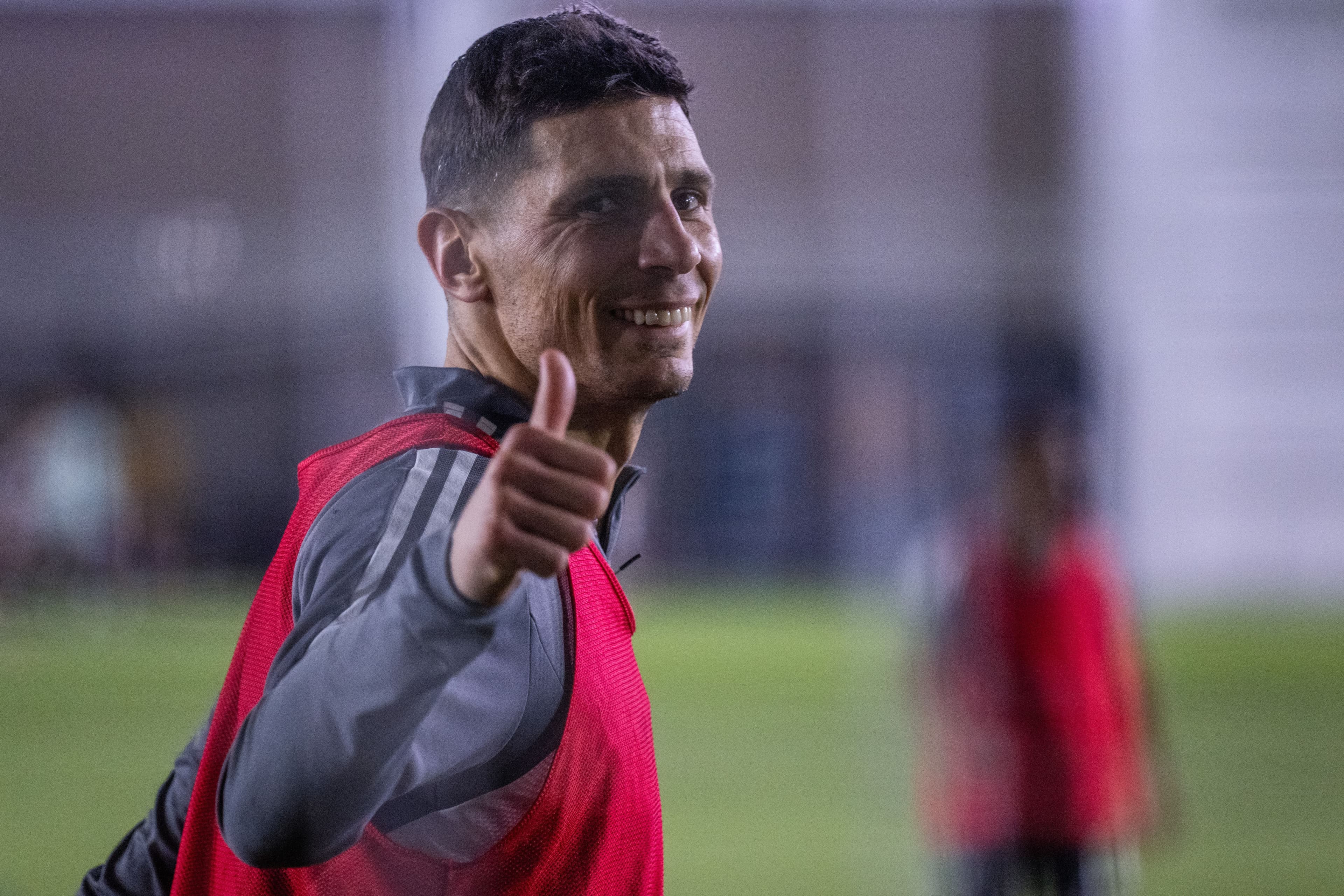 Real Salt Lake captain Damir Kreilach giving the camera a thumbs-up.