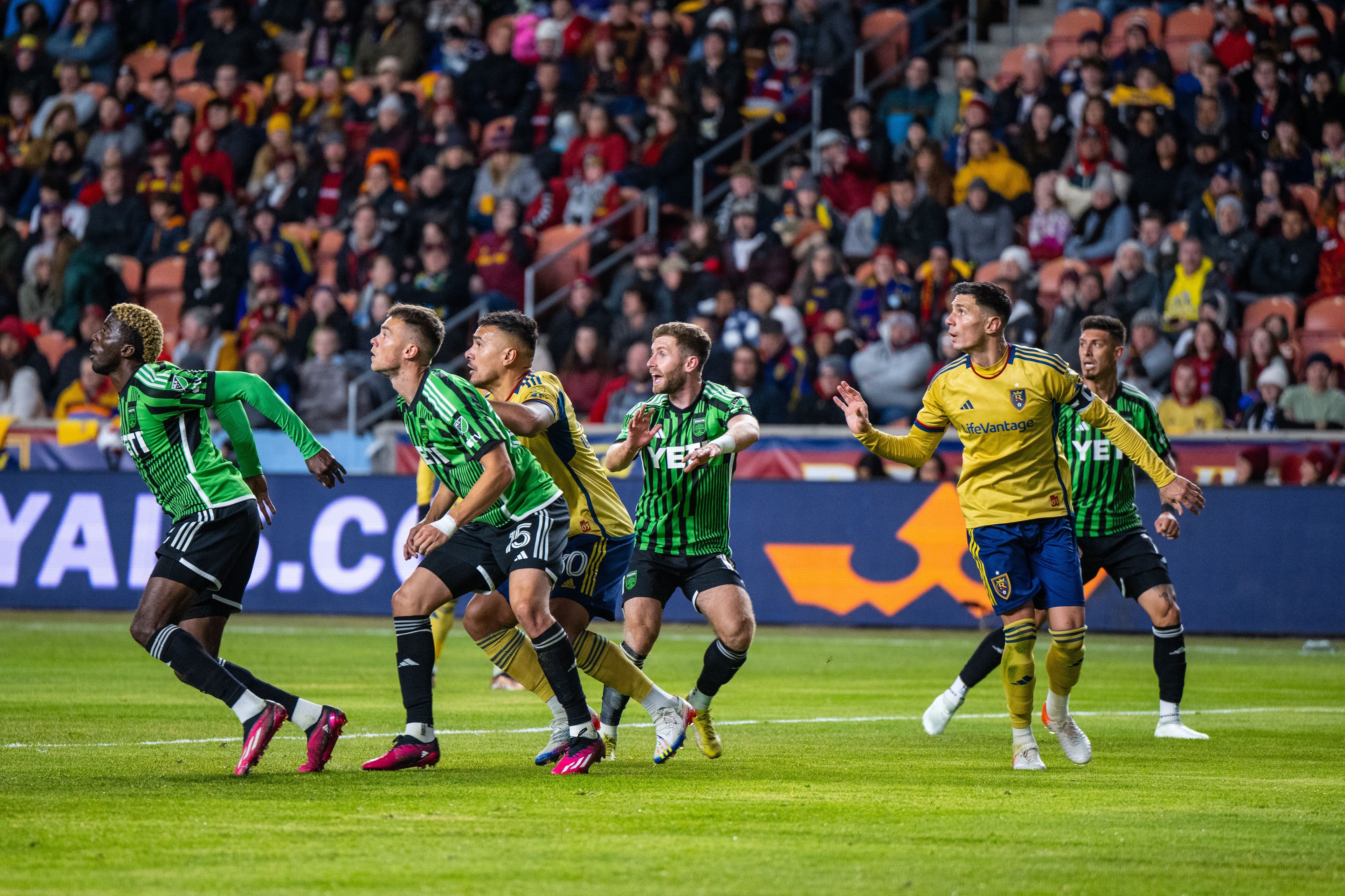 Real Salt Lake and Austin FC during 2023's home opener